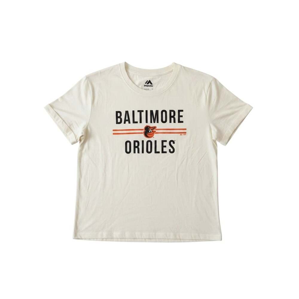 Majestic Baltimore Orioles Graphic Cream Short Sleeve T-Shirt